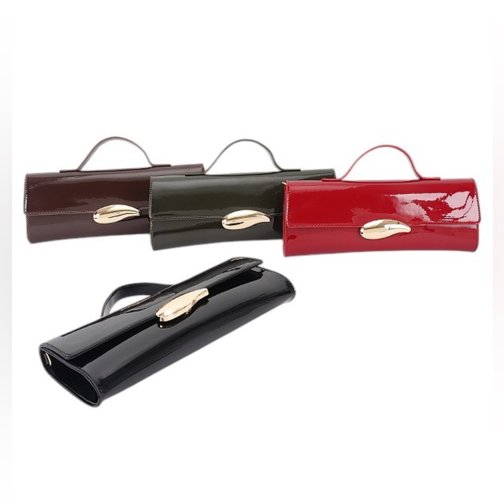 Gold Accent Clutch Bags in Multiple Colors